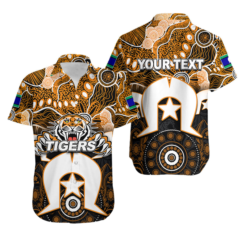 (Custom Personalised) Tigers Torres Strait Islanders Mix Aboriginal Hawaiaan Shirt - Vibe Hoodie Shop