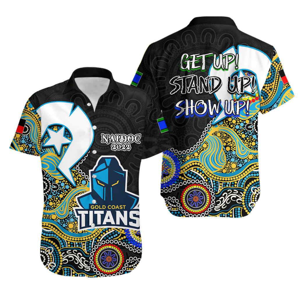 Titans Rugby Hawaiian Shirt NAIDOC 2022 Patterns - Vibe Hoodie Shop