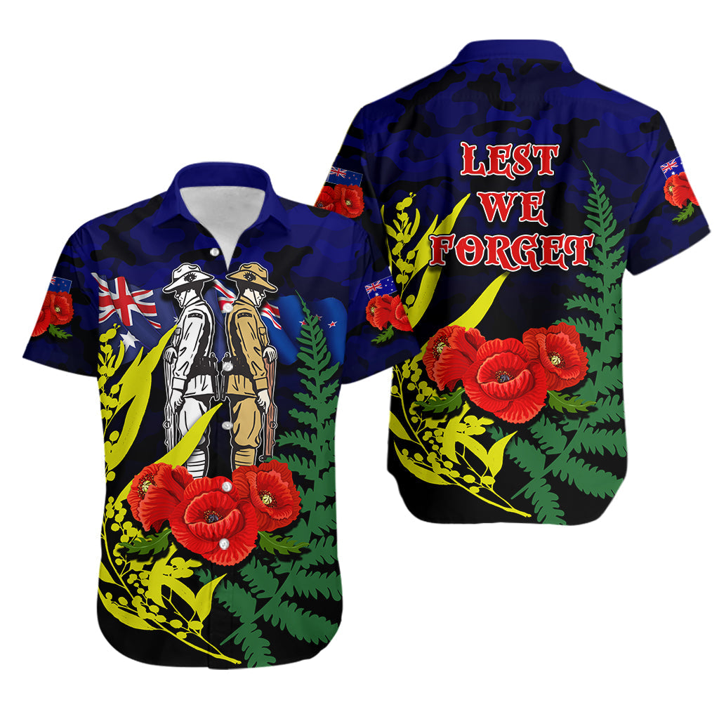 ANZAC Day Hawaiian Shirt Army Patterns - Vibe Hoodie Shop