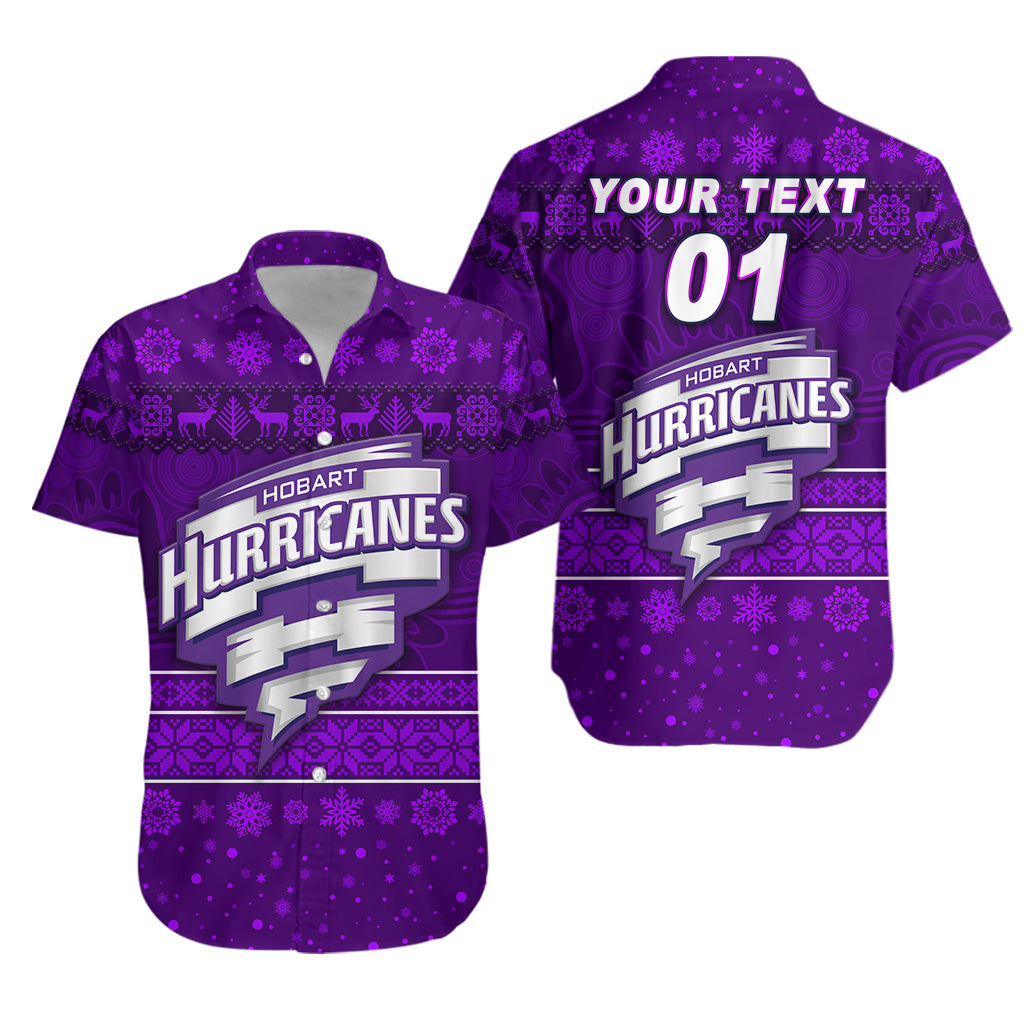 (Custom Personalised) Hobart Hurricanes Hawaiian Shirt Christmas Simple Style - Vibe Hoodie Shop