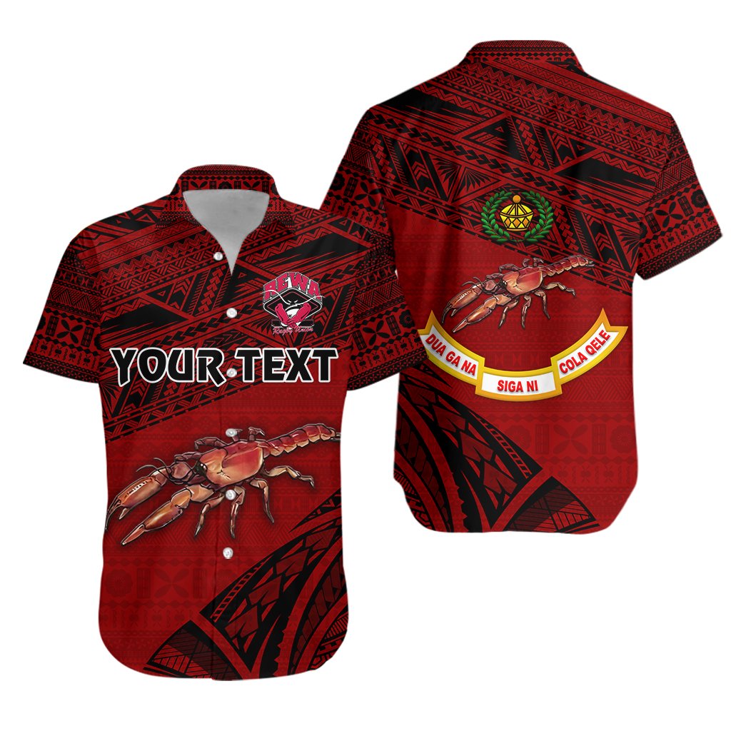 (Custom Personalised) Rewa Rugby Union Fiji Hawaiian Shirt Special Version - Red NO.1 - Vibe Hoodie Shop