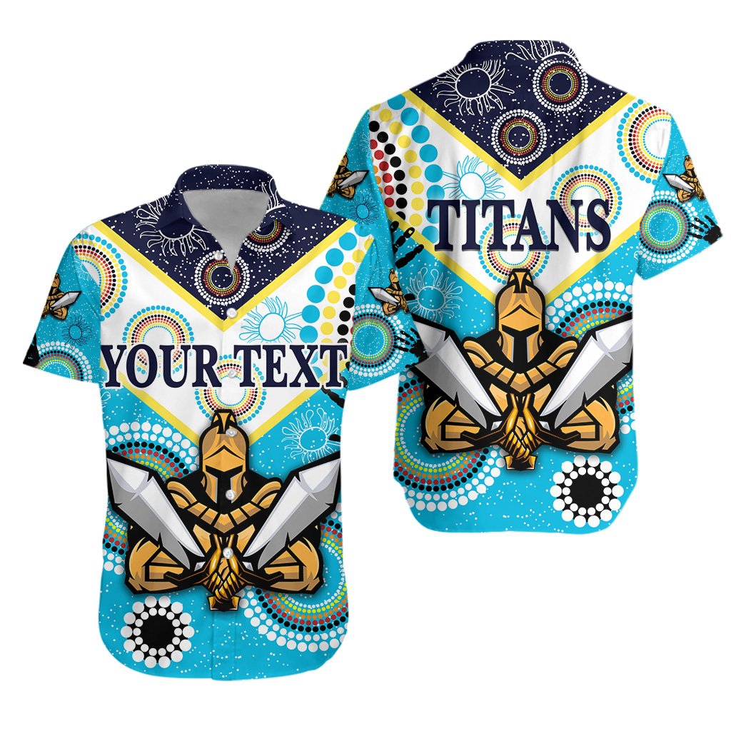 (Custom Personalised) Gold Coast Hawaiian Shirt Titans Gladiator Unique Indigenous - Vibe Hoodie Shop