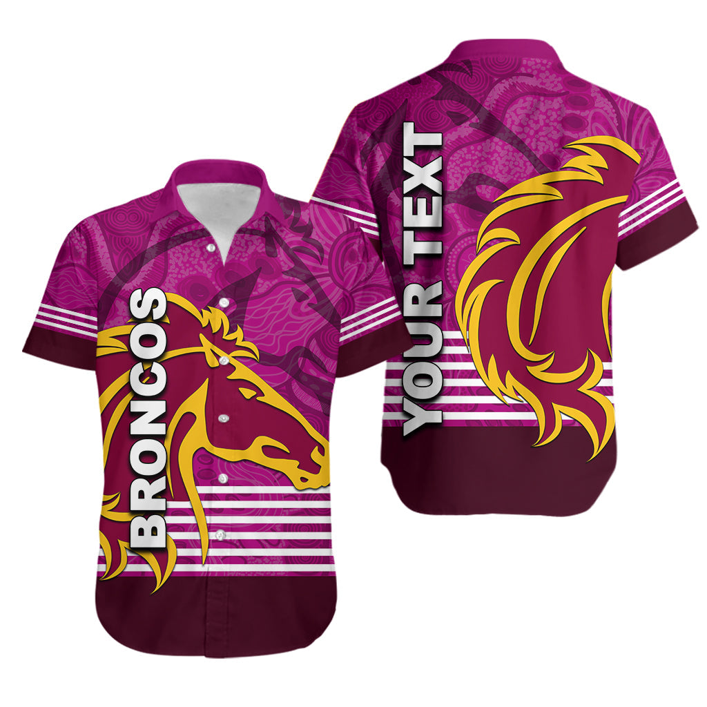 (Custom Personalised) Broncos Rugby Hawaiian Shirt Pink Jersey - Vibe Hoodie Shop