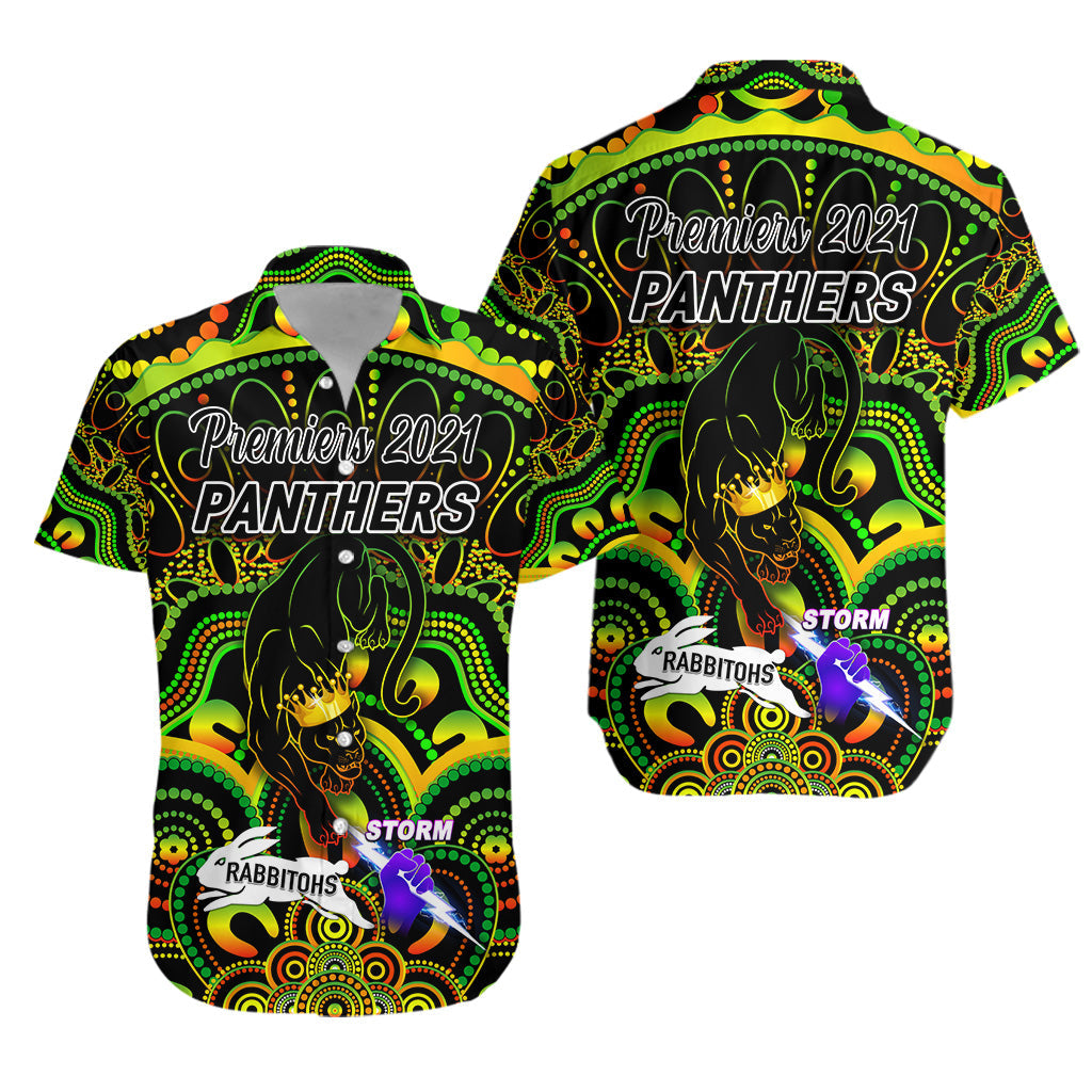 Penrith Panthers Hawaiian Shirt 2021 Indigenous Premiers - The King - Vibe Hoodie Shop