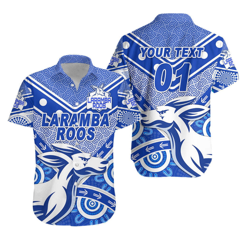 (Custom Personalised) Laramba Roos Football Club Hawaiian Shirt Kangaroos Indigenous Style, Custom Text And Number - Vibe Hoodie Shop