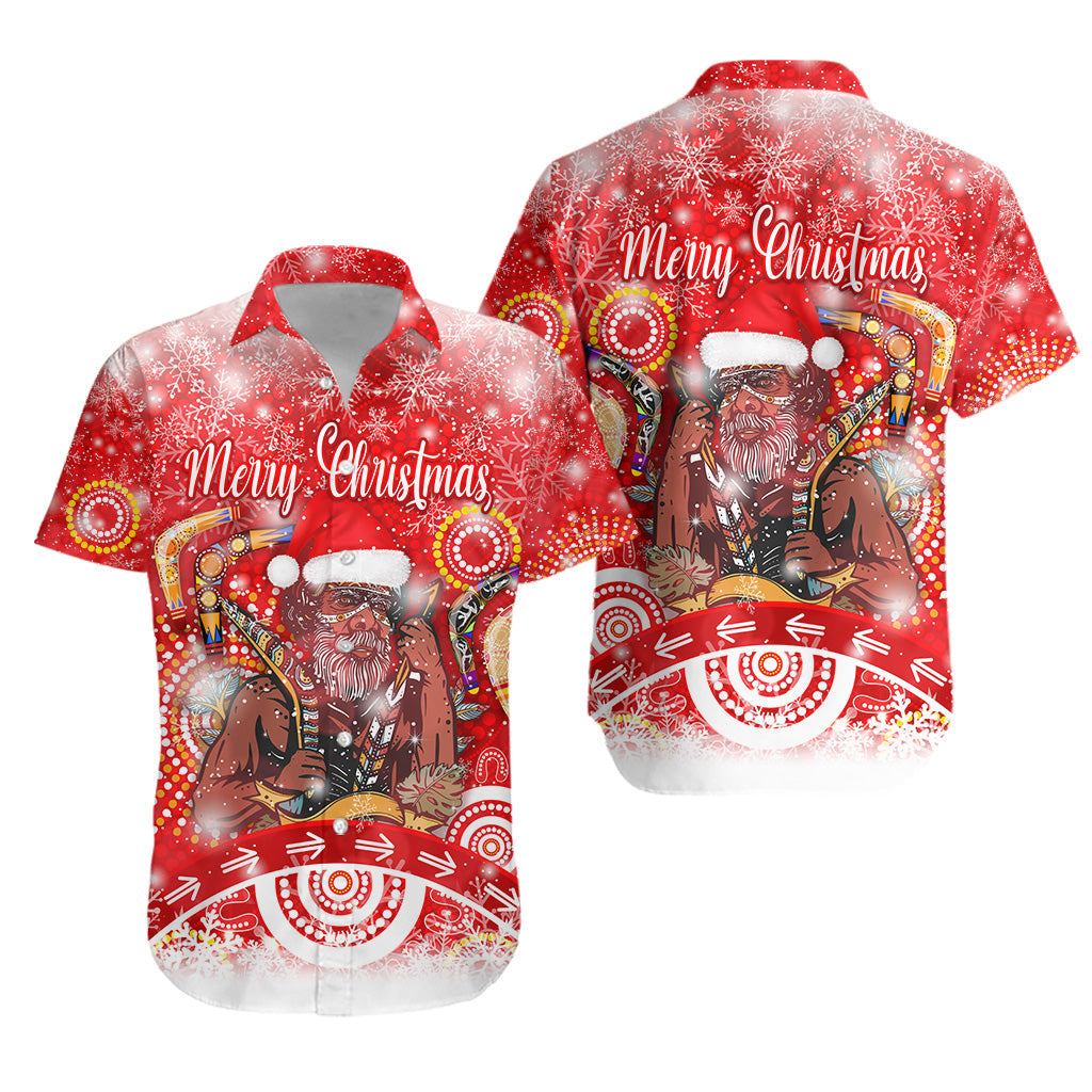 Australia Boomerang Indigenous Vibes Christmas Hawaiian Shirt Original Style - Red - Vibe Hoodie Shop