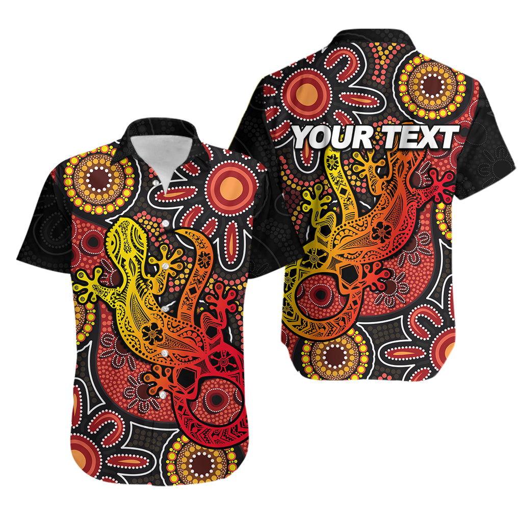 (Custom Personalised) Aboriginal Lizard Hawaiian Shirt - Vibe Hoodie Shop