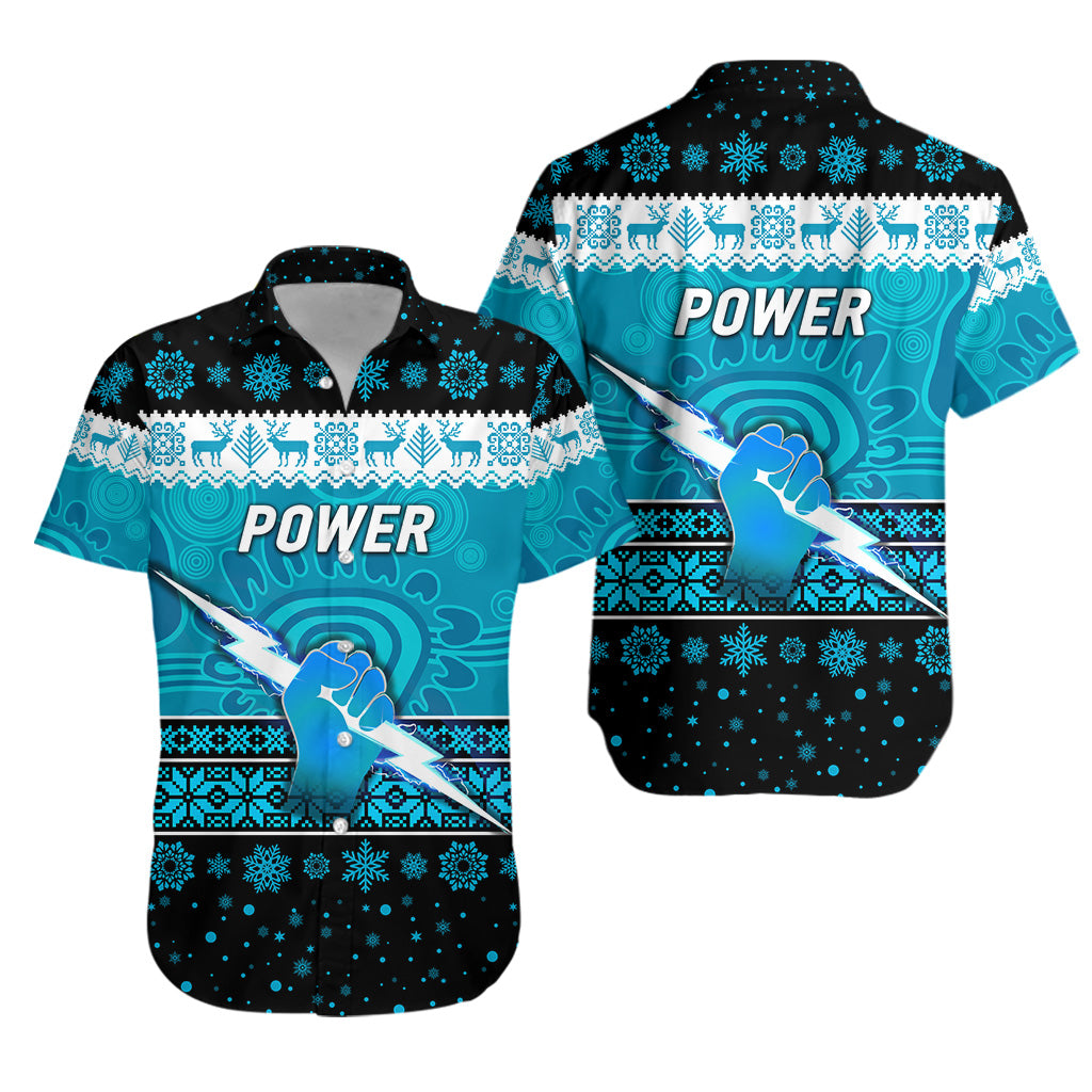 Port Adelaide Power Hawaiian Shirt Christmas Simple Style - Vibe Hoodie Shop