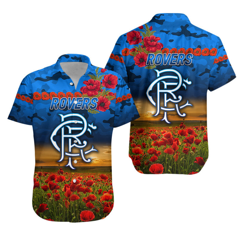 Rovers Football Club ANZAC Hawaiian Shirt Poppy Vibes - Vibe Hoodie Shop
