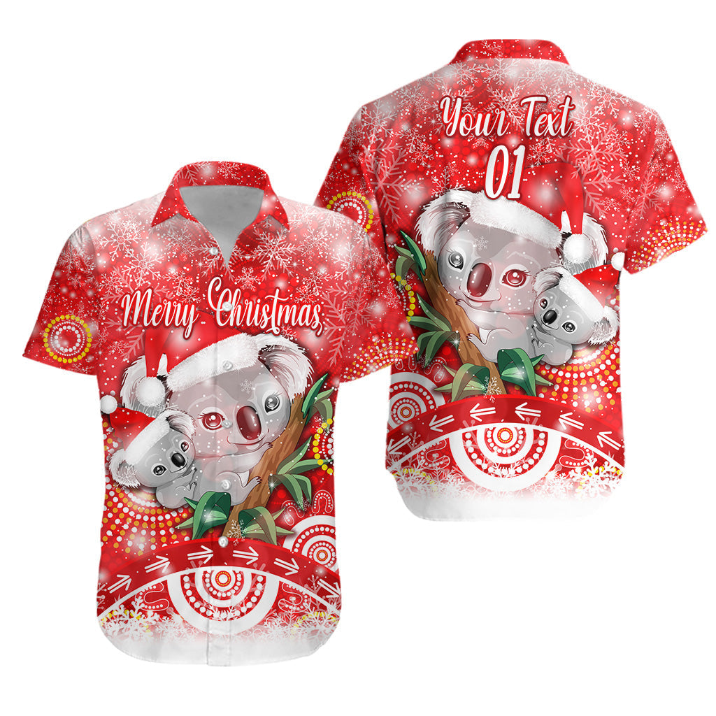 (Custom Personalised) Australia Koala Christmas Hawaiian Shirt Original Style - Red - Vibe Hoodie Shop