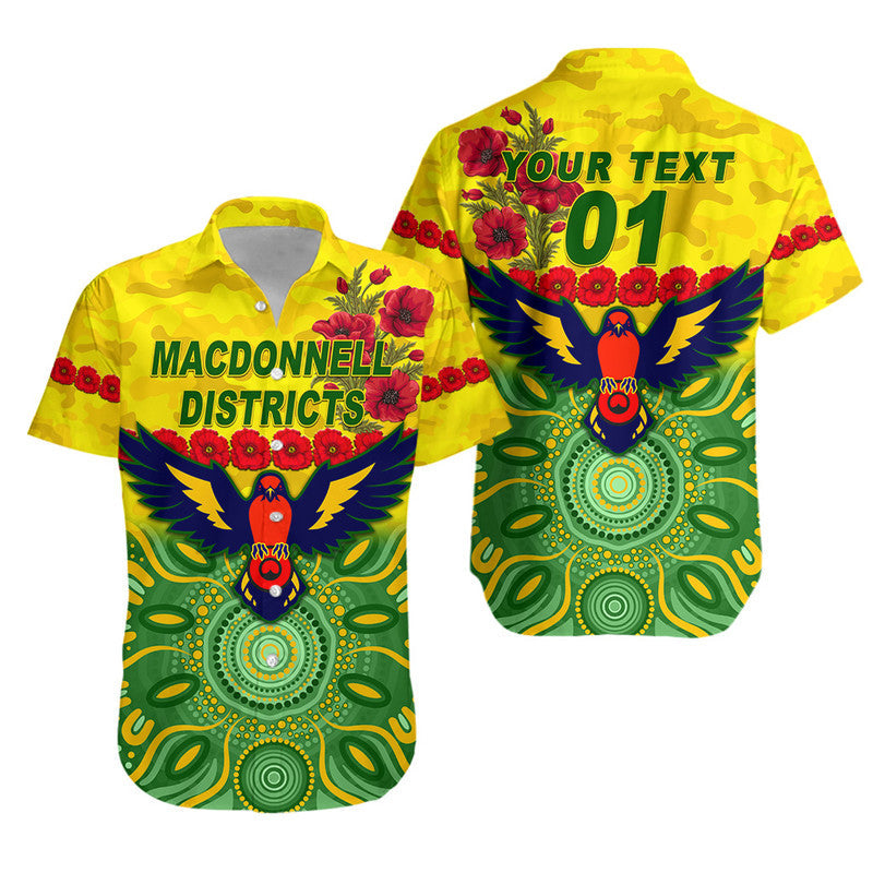 (Custom Personalised) MacDonnell Districts ANZAC Hawaiian Shirt Indigenous Vibes - Vibe Hoodie Shop