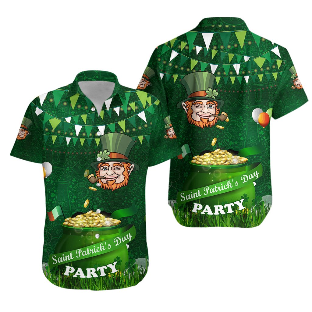 Patrick's Day Hawaiian Shirt Shamrock Festival Style - Vibe Hoodie Shop