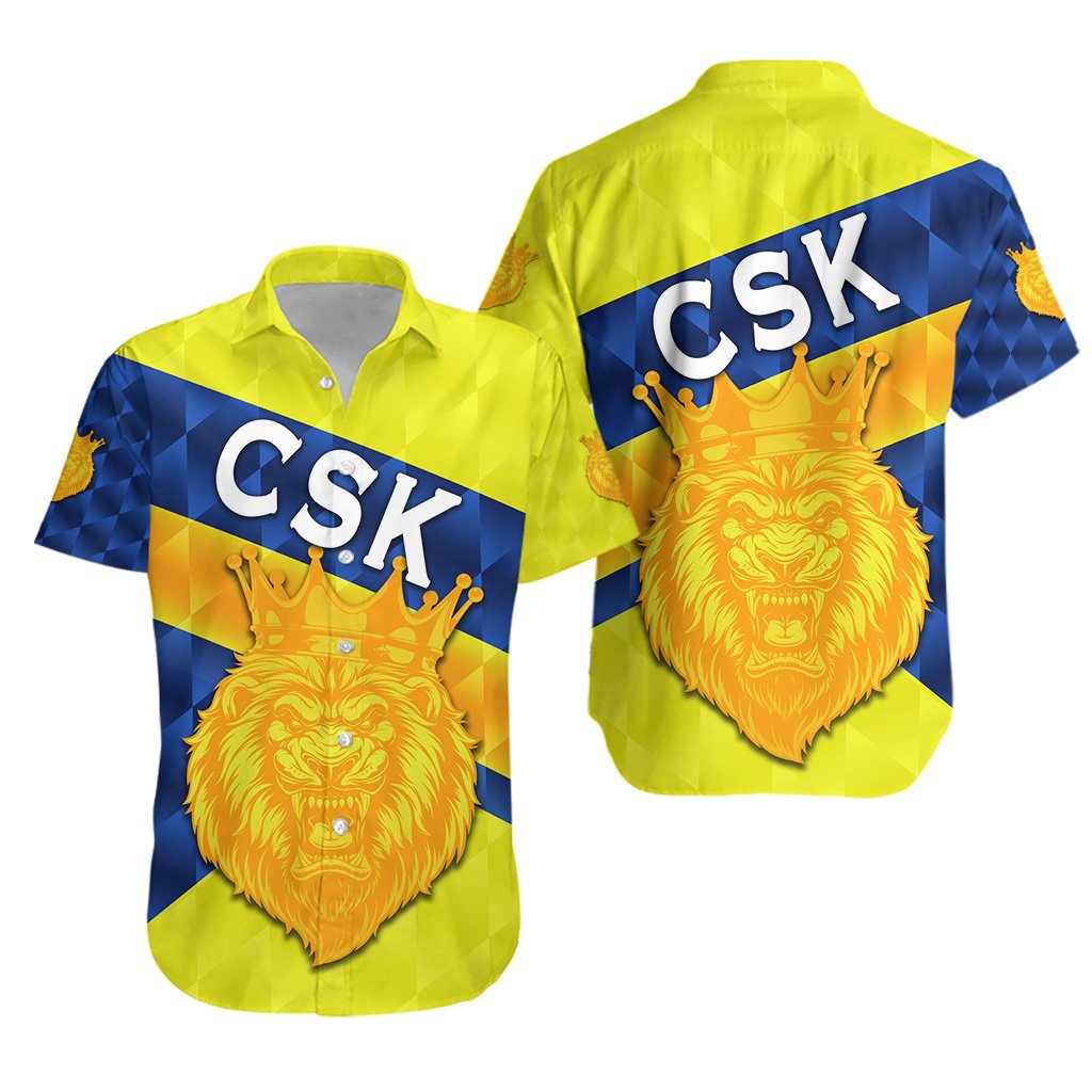 Chennai Super Kings Hawaiian Shirt Cricket Sporty Style - Vibe Hoodie Shop