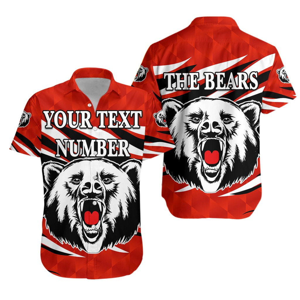 (Custom Personalised) North Sydney Hawaiian Shirt The Bears Red Vibes - Vibe Hoodie Shop