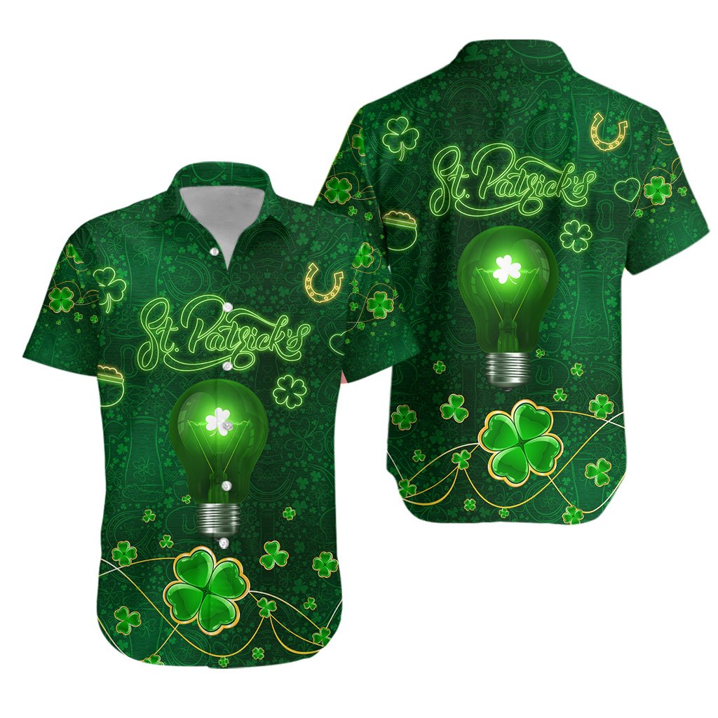 Patrick's Day Hawaiian Shirt Shamrock Vibes - Vibe Hoodie Shop