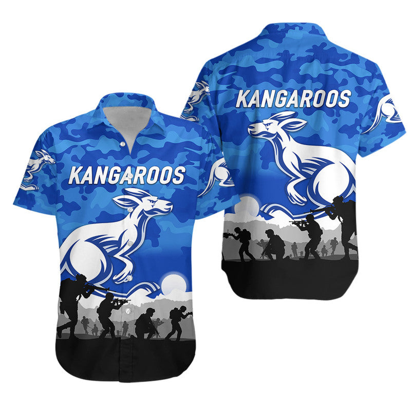 North Melbourne Kangaroos ANZAC Hawaiian Shirt Simple Style - Vibe Hoodie Shop