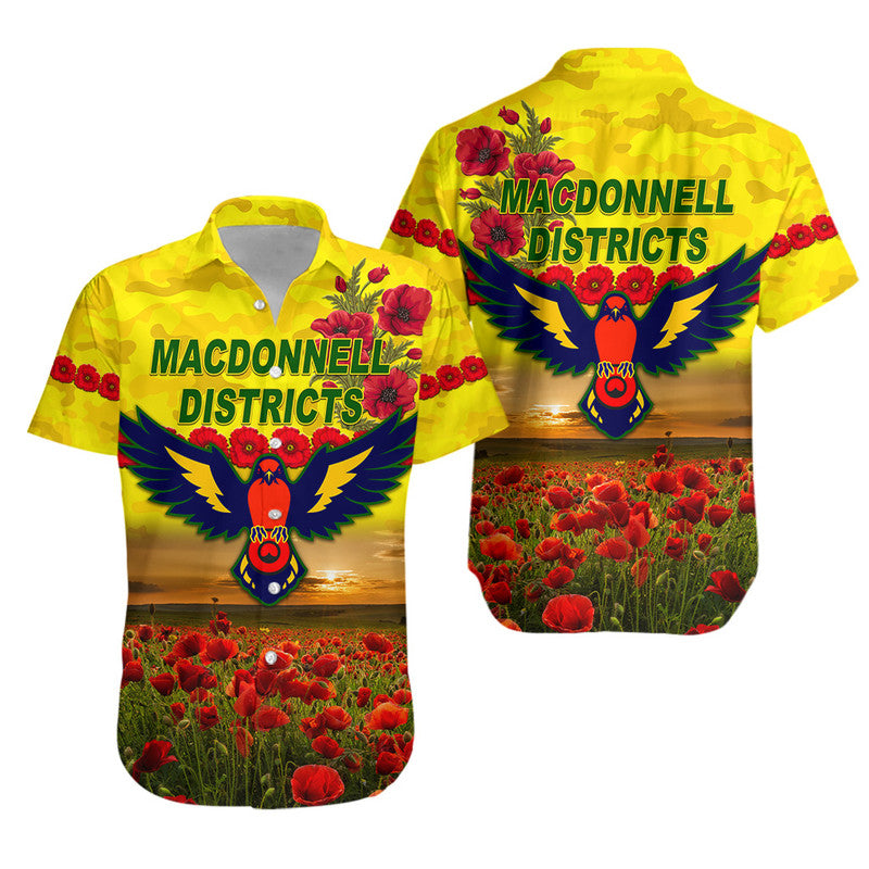 MacDonnell Districts ANZAC Hawaiian Shirt Poppy Vibes - Vibe Hoodie Shop