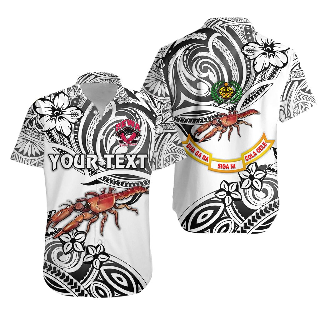 (Custom Personalised) Rewa Rugby Union Fiji Hawaiian Shirt Unique Vibes - White - Vibe Hoodie Shop