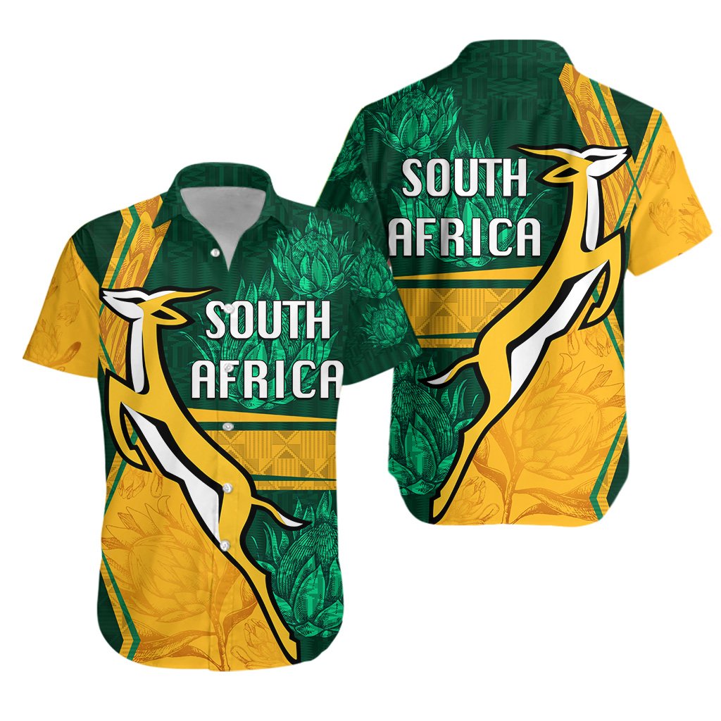 South Africa Hawaiian Shirt Springboks Rugby Be Fancy - Vibe Hoodie Shop