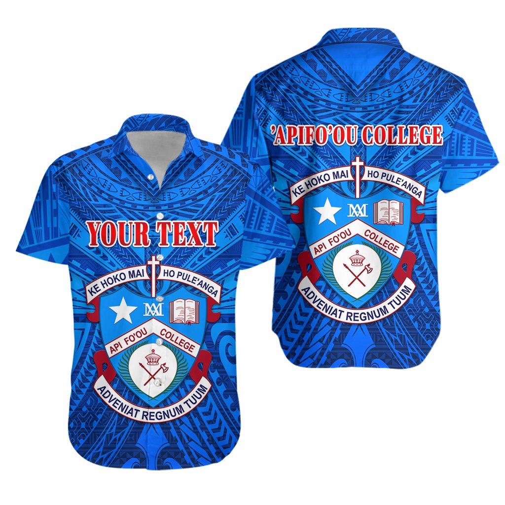 (Custom Personalised) Kolisi Apifoou Tonga College Hawaiian Shirt Tonga - Full Blue - Vibe Hoodie Shop