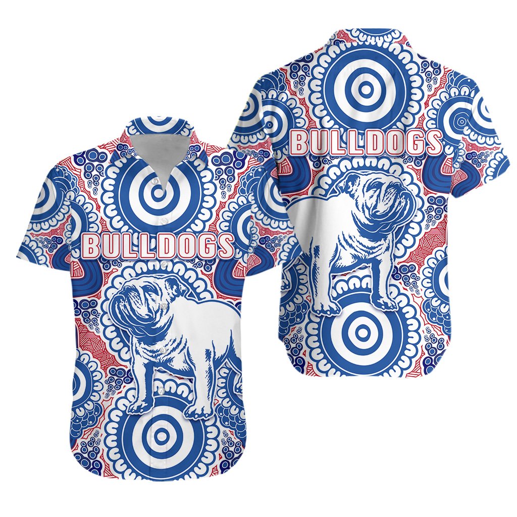 Western Hawaiian Shirt Bulldogs Simple Indigenous - Vibe Hoodie Shop