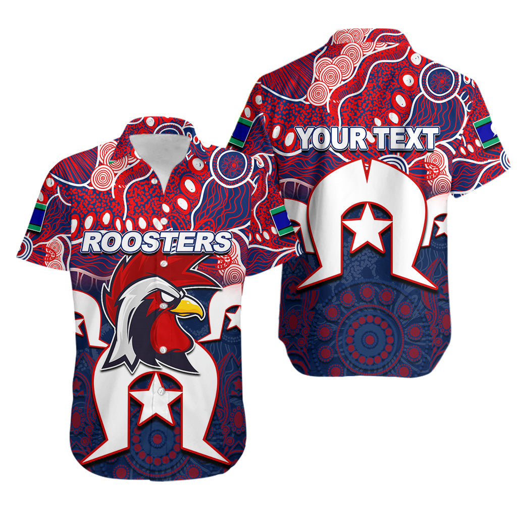 (Custom Personalised) Roosters Torres Strait Islanders Mix Aboriginal Hawaiaan Shirt - Vibe Hoodie Shop