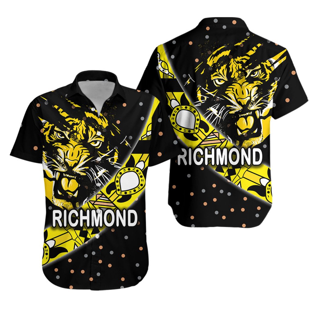 Richmond Hawaiian Shirt Tigers Dotted - Vibe Hoodie Shop