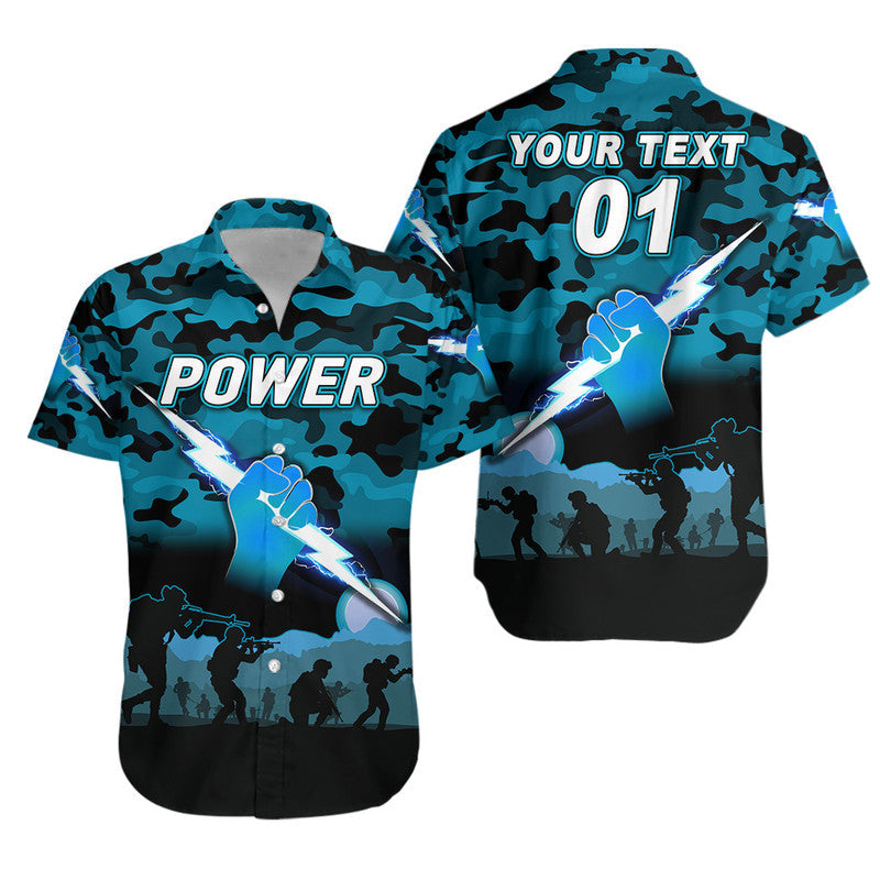 (Custom Personalised) Port Adelaide Power ANZAC Hawaiian Shirt Simple Style - Vibe Hoodie Shop