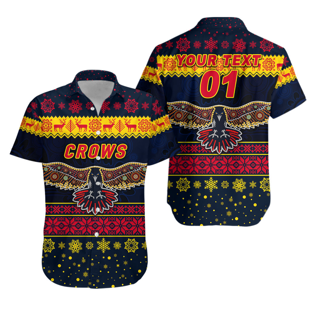(Custom Personalised) Adelaide Crows Hawaiian Shirt Christmas Simple Style - Vibe Hoodie Shop