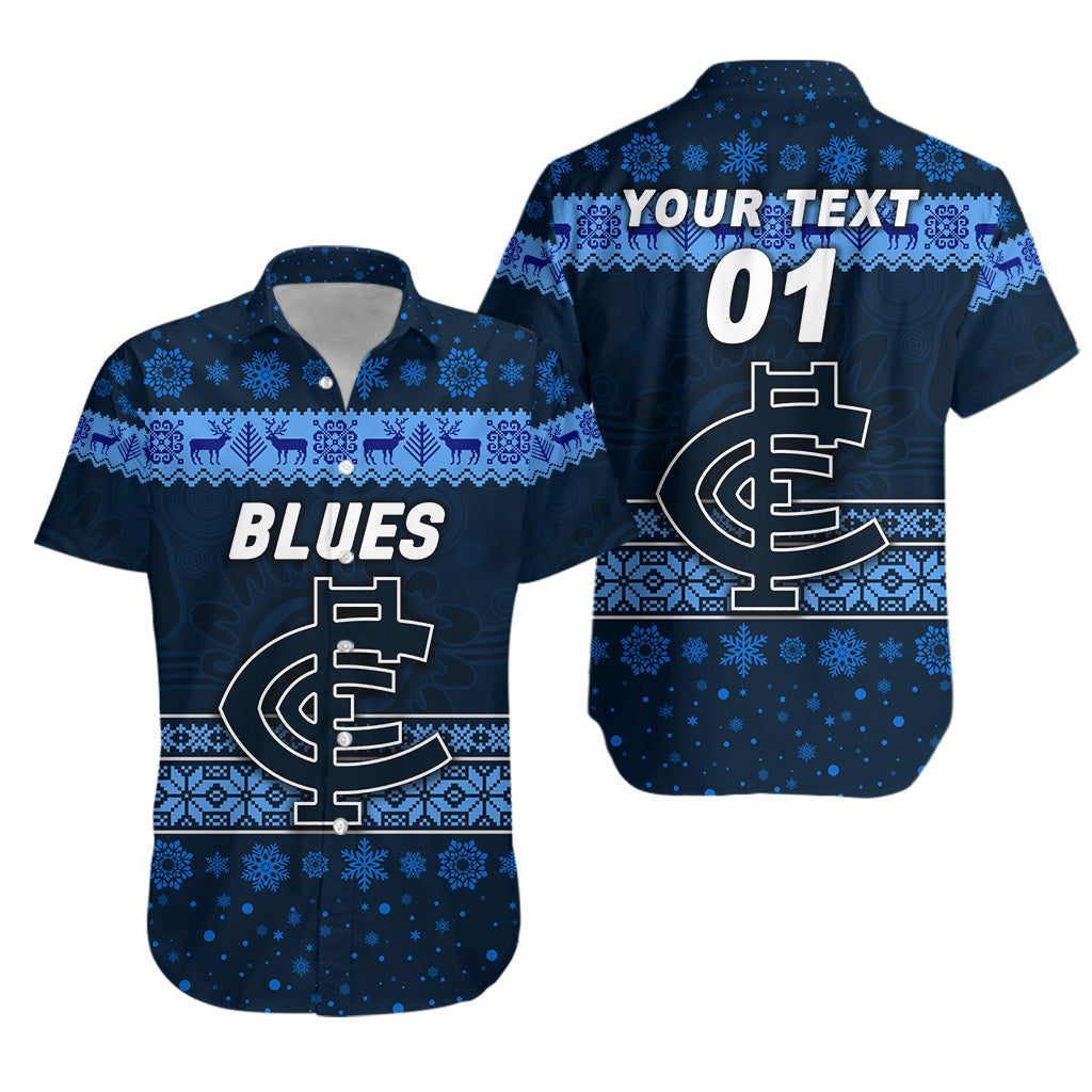 (Custom Personalised) Carlton Blues Hawaiian Shirt Christmas Simple Style - Vibe Hoodie Shop