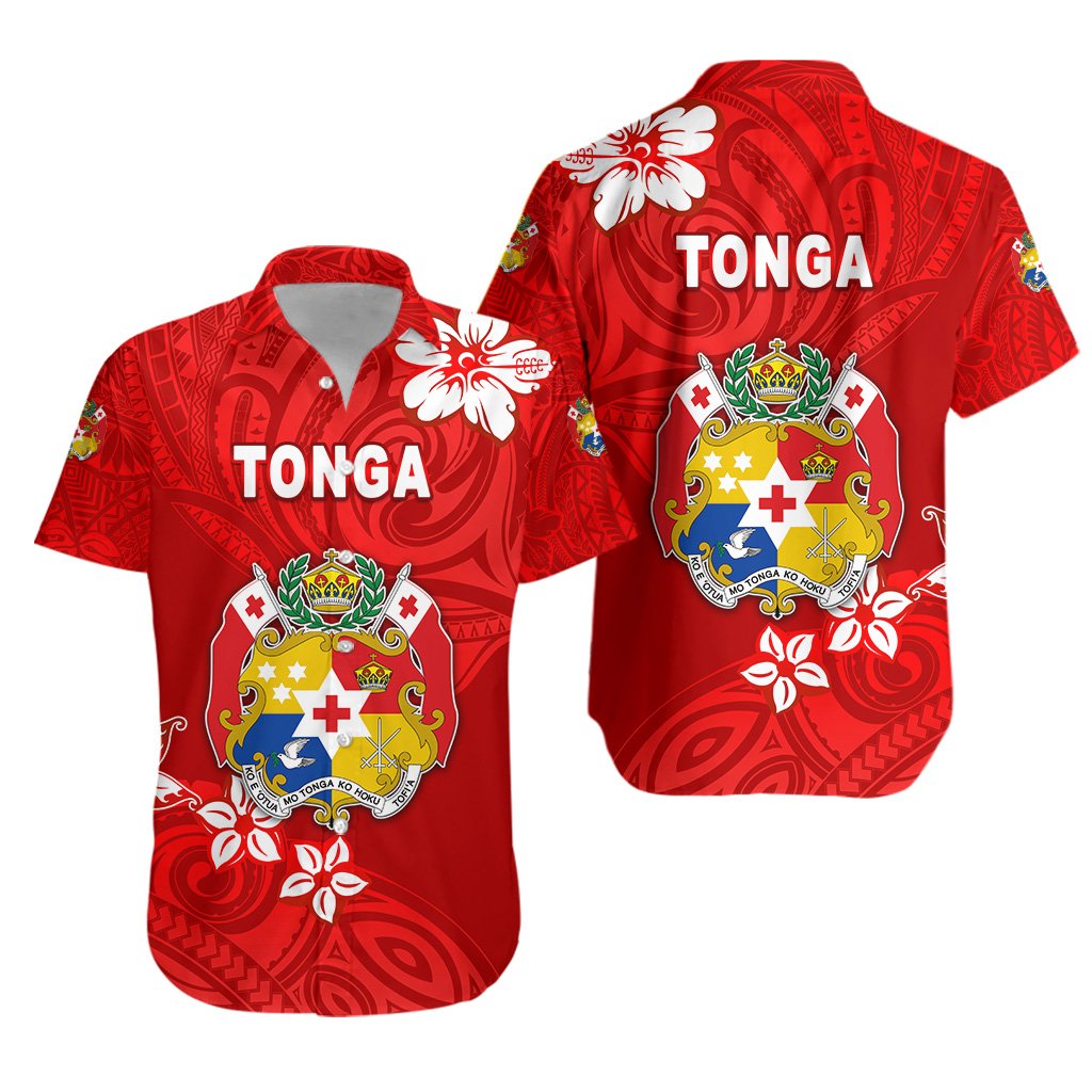 Mate Ma'a Tonga Rugby Hawaiian Shirt Polynesian Unique Vibes - Full Red - Vibe Hoodie Shop