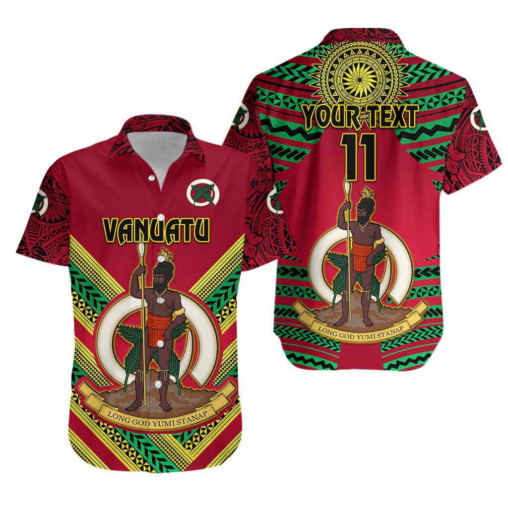 (Custom Personalised) Vanuatu Rugby Hawaiian Shirt Original Style, Custom Text And Number - Vibe Hoodie Shop