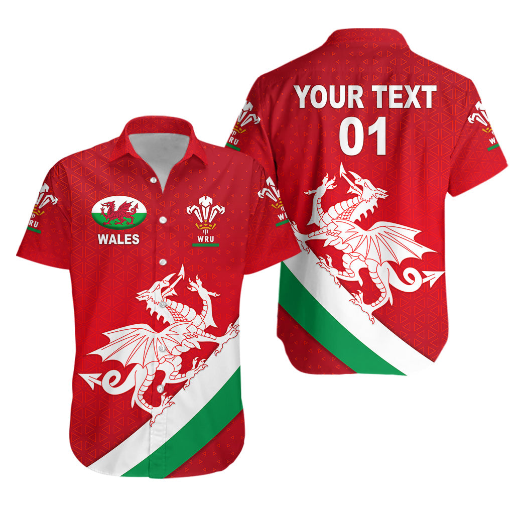 (Custom Personalised) Wales Rugby Hawaiian Shirt Welsh Cymru Vibes - Vibe Hoodie Shop