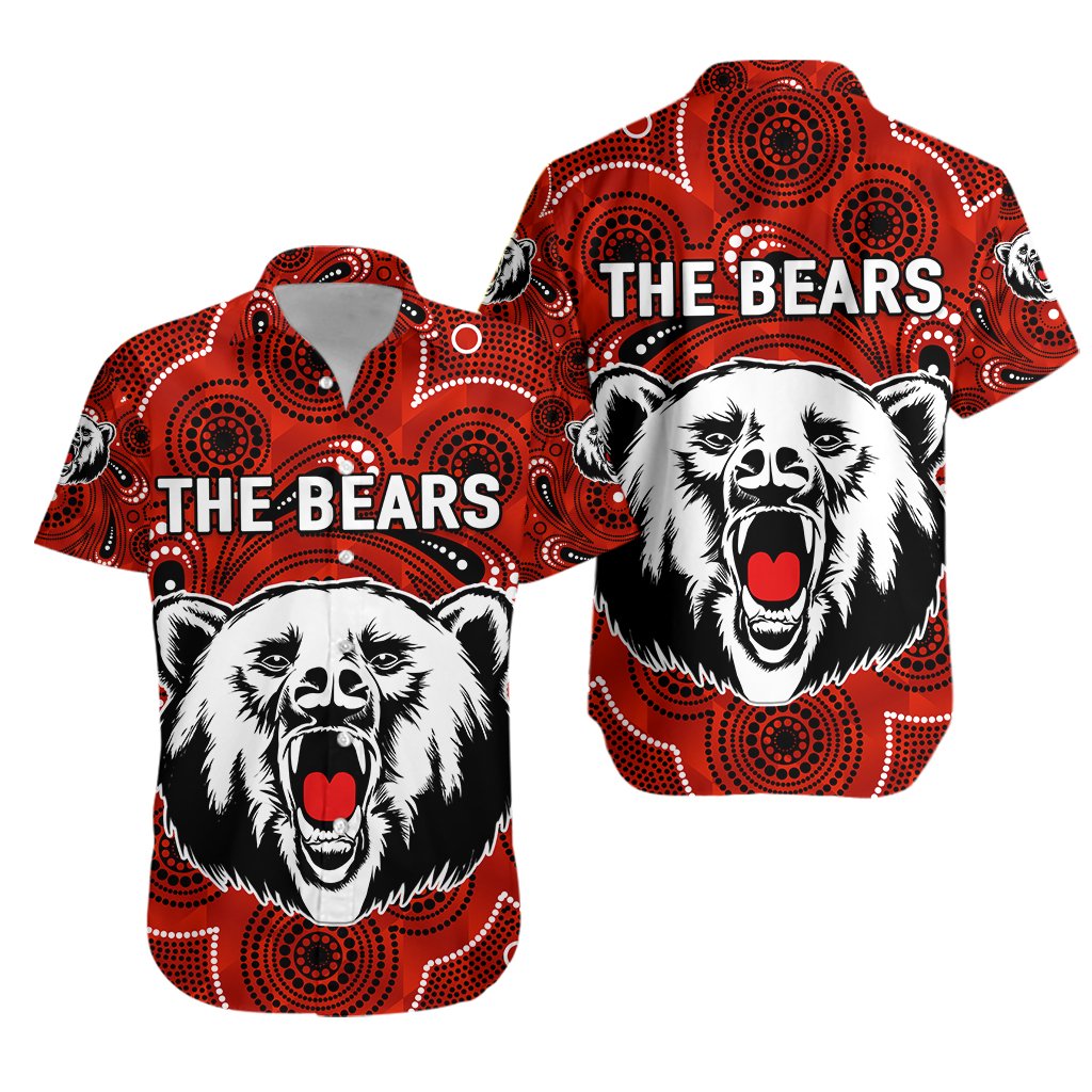 North Sydney Hawaiian Shirt The Bears Indigenous - Vibe Hoodie Shop