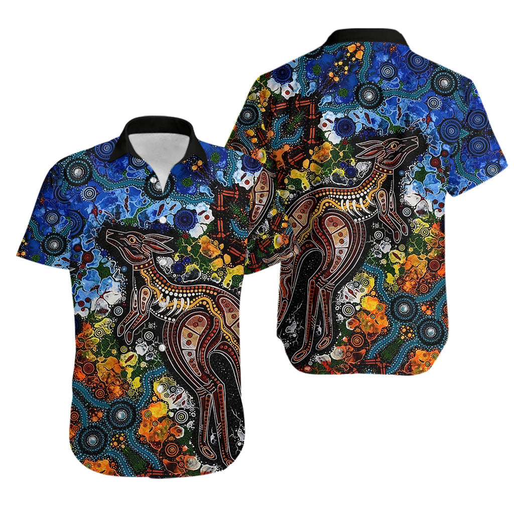 Kangaroos Indigenous Hawaiian Shirt Australia - Vibe Hoodie Shop