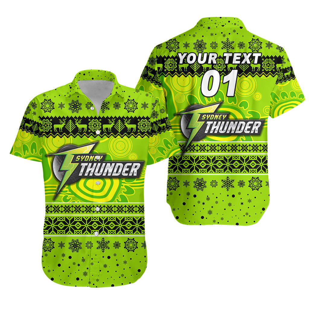 (Custom Personalised) Sydney Thunder Hawaiian Shirt Christmas Simple Style - Vibe Hoodie Shop