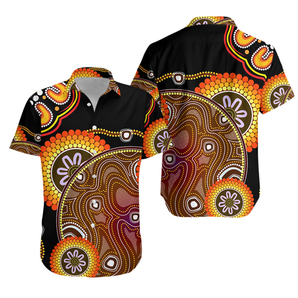 Aboriginal Hawaiian Shirt Sun Rise Indigenous Vibes - Vibe Hoodie Shop