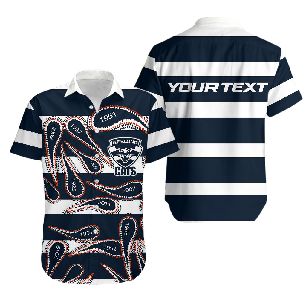 (Custom Personalised) Geelong Cats Hawaiian Shirt - Vibe Hoodie Shop