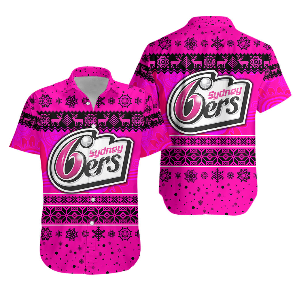 Sydney Sixers Hawaiian Shirt Christmas Simple Style - Vibe Hoodie Shop