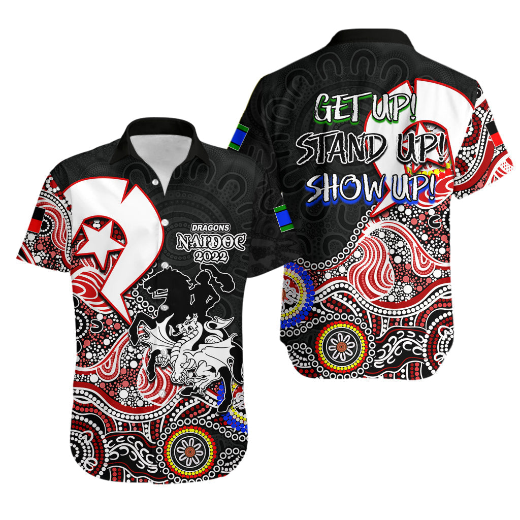 Dragons Rugby Hawaiian Shirt NAIDOC 2022 Patterns - Vibe Hoodie Shop