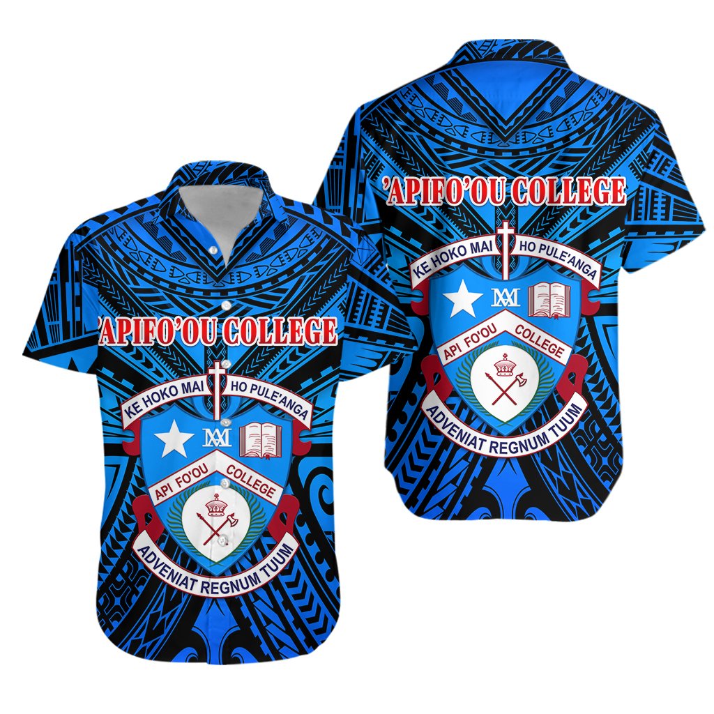 Kolisi Apifoou Tonga College Hawaiian Shirt Tonga Blue - Vibe Hoodie Shop