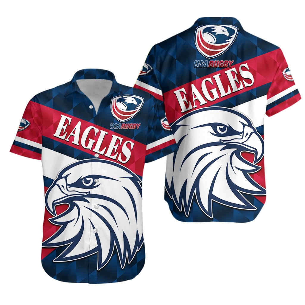 USA Rugby Hawaiian Shirt Eagles Sporty Style - Vibe Hoodie Shop