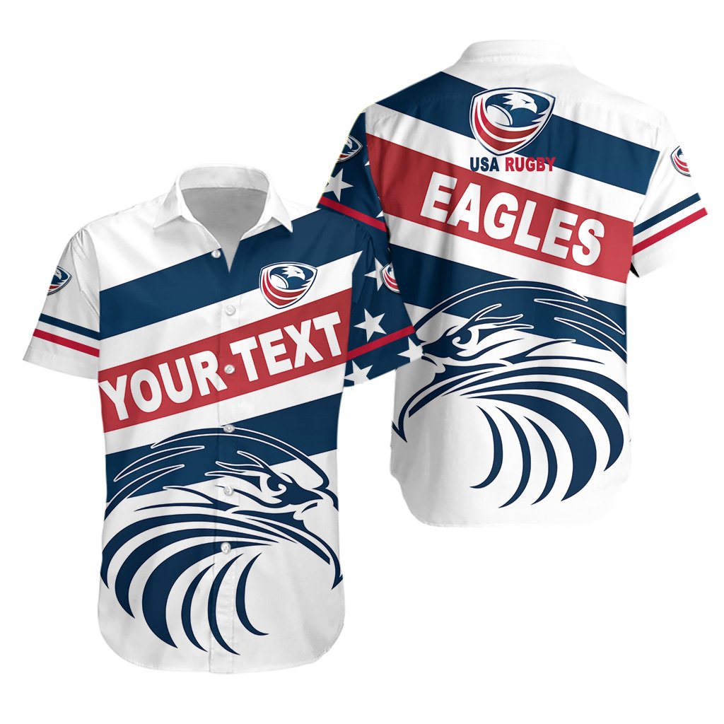 (Custom Personalised) USA Rugby Hawaiian Shirt Eagles Original Style - Vibe Hoodie Shop