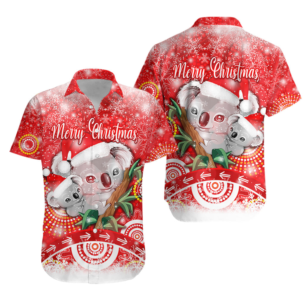 Australia Koala Christmas Hawaiian Shirt Original Style - Red - Vibe Hoodie Shop
