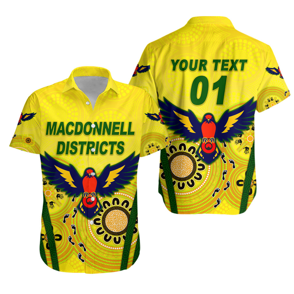 (Custom Personalised) MacDonnell Districts Rugby Hawaiian Shirt Indigenous Version, Custom Text And Number - Vibe Hoodie Shop