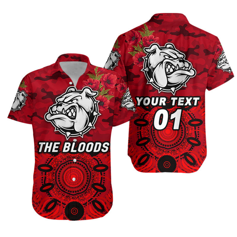 (Custom Personalised) West Football Club Alice Springs ANZAC Hawaiian Shirt The Bloods Indigenous Vibes - Red - Vibe Hoodie Shop
