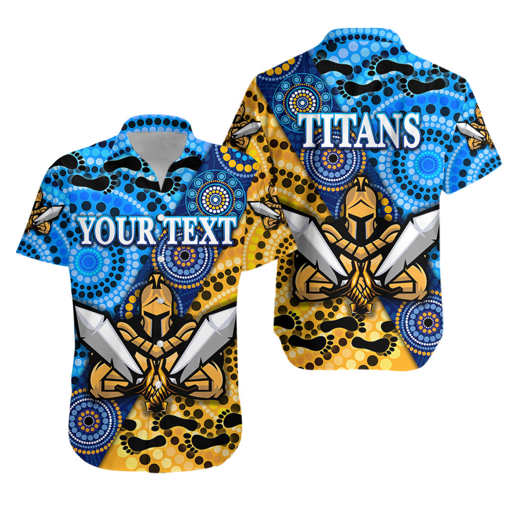 (Custom Personalised) Gold Coast Titans Hawaiian Shirt 2021 Indigenous - Vibe Hoodie Shop