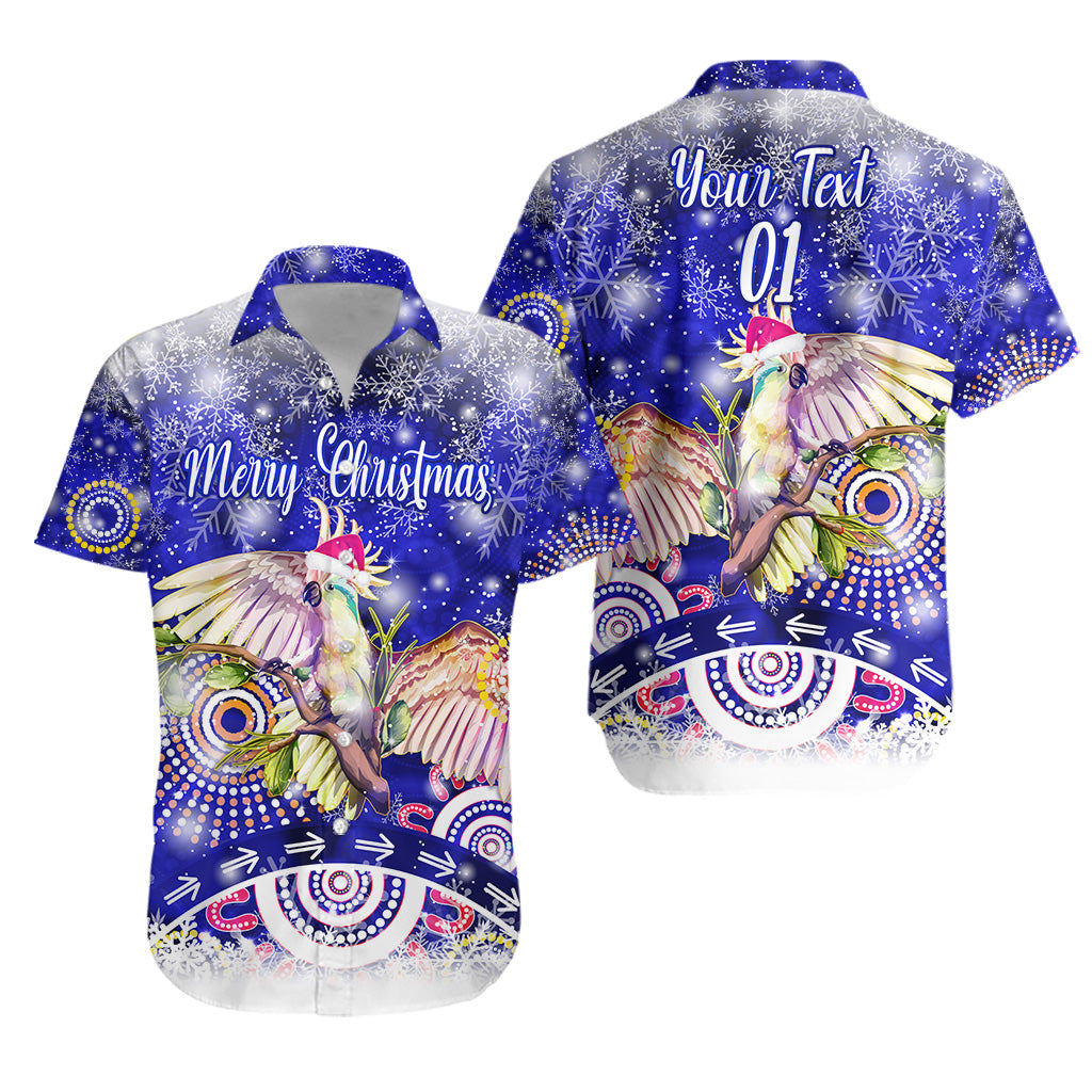 (Custom Personalised) Australia Cockatoo Christmas Hawaiian Shirt Original Style - Blue - Vibe Hoodie Shop