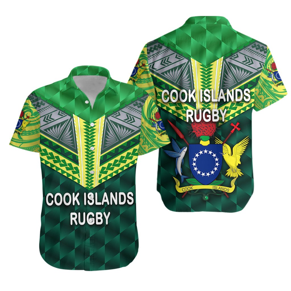 Cook Islands Rugby Hawaiian Shirt - Vibe Hoodie Shop