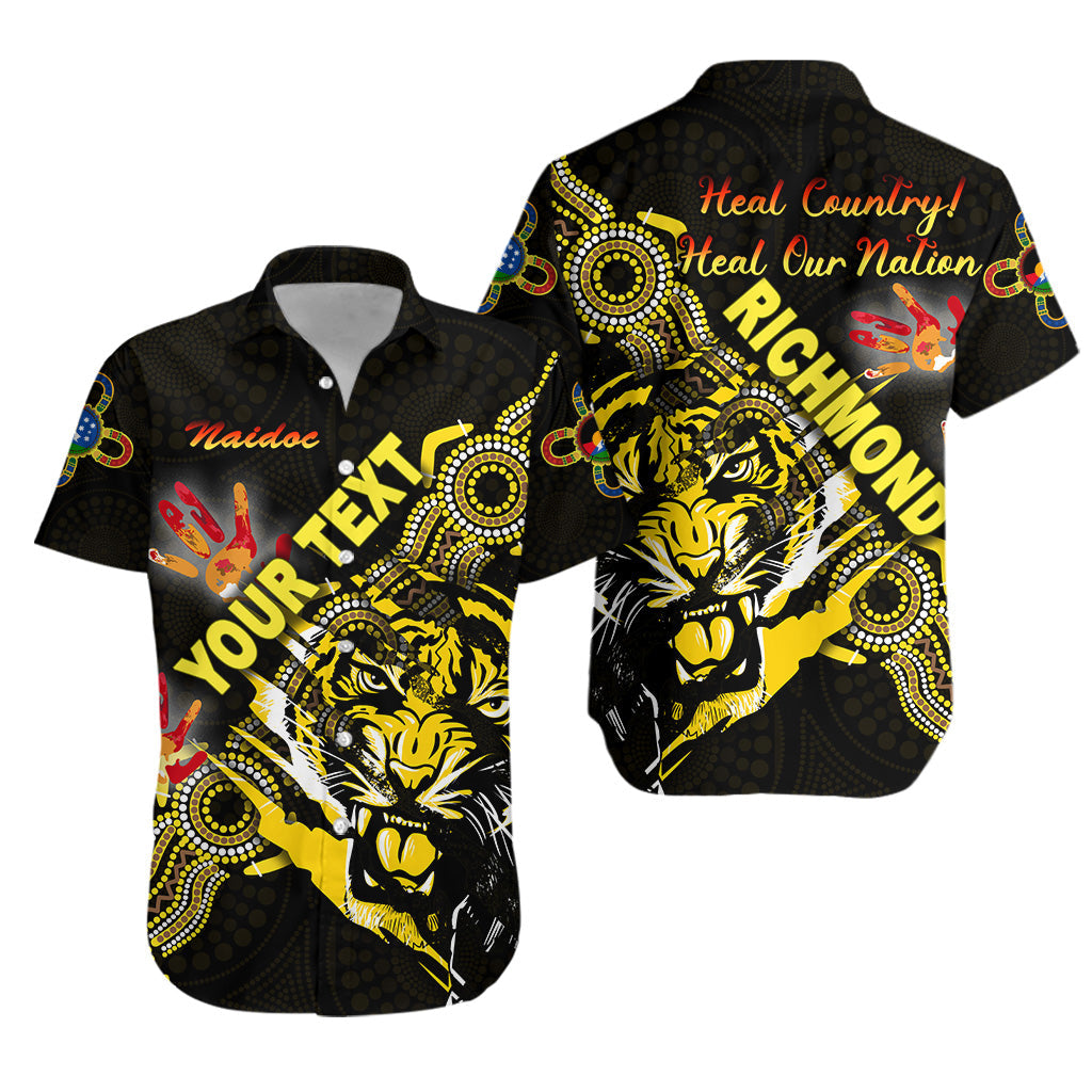 (Custom Personalised) Richmond Tigers Hawaiian Shirt NAIDOC Heal Country! Heal Our Nation - Powerful - Vibe Hoodie Shop